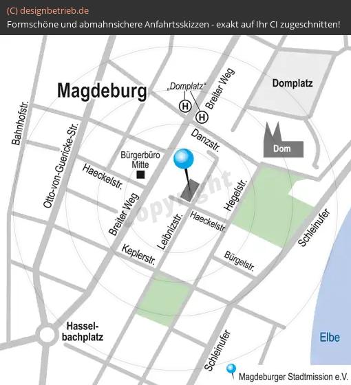 Anfahrtsskizze Magdeburg Magdeburger Stadtmission e.V.