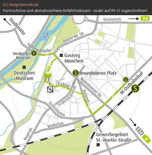 Anfahrtsskizze München Rablstraße DERAG Living Hotel Max Emanuiel