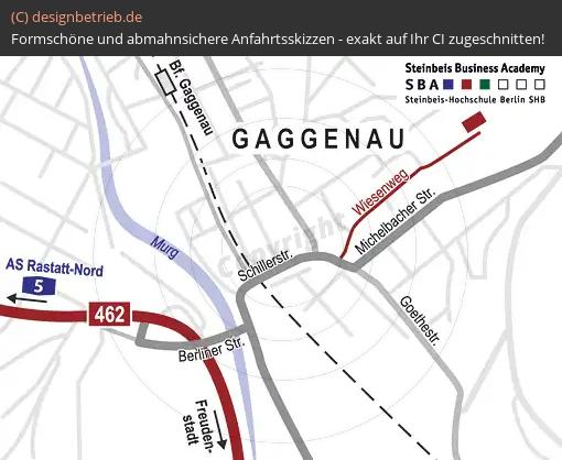 Anfahrtsskizze Gaggenau Wiesenweg Steinbeis Business Academy