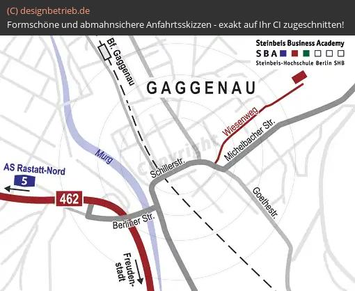 (357) Anfahrtsskizze Gaggenau Wiesenweg