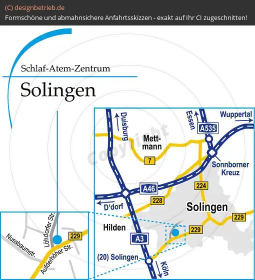 Anfahrtsskizze Solingen Löhdorfer Straße Löwenstein Medical GmbH & Co. KG
