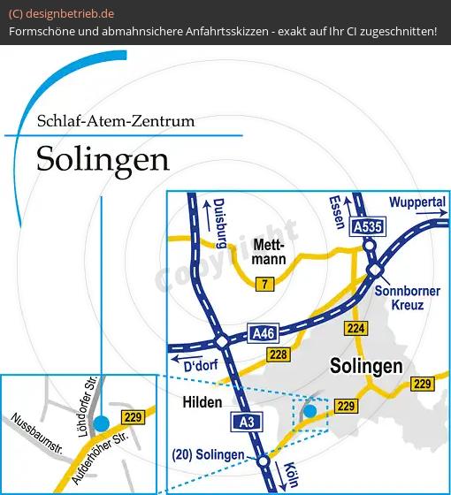 (365) Anfahrtsskizze Solingen Löhdorfer Straße