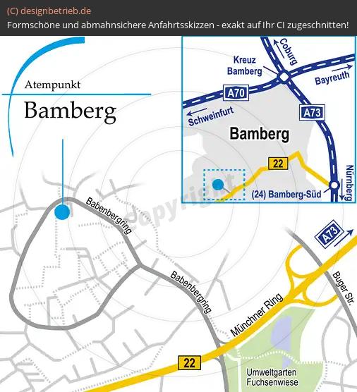 (367) Anfahrtsskizze Bamberg Babenbergring
