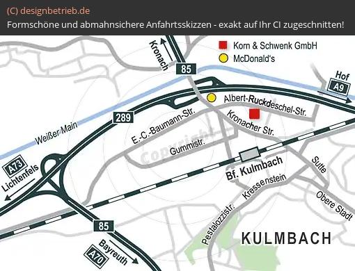 (380) Anfahrtsskizze Kulmbach Albert-Ruckdeschel-Straße Korn & Schwenk GmbH