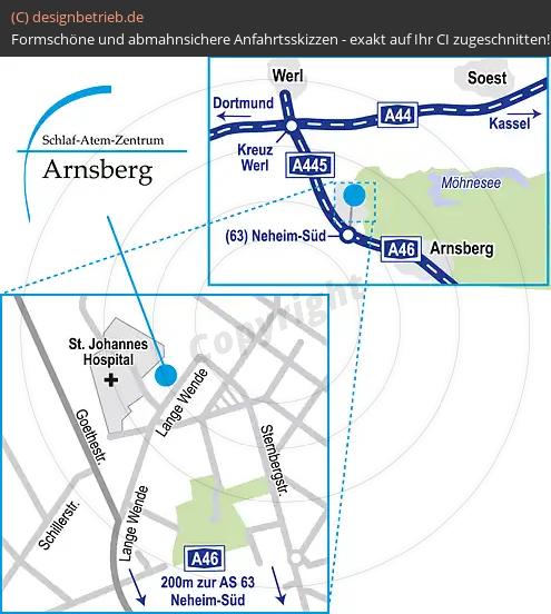 (386) Anfahrtsskizze Arnsberg Lange Wende