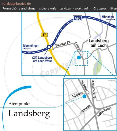 (387) Anfahrtsskizze Landsberg am Lech Mühlweg