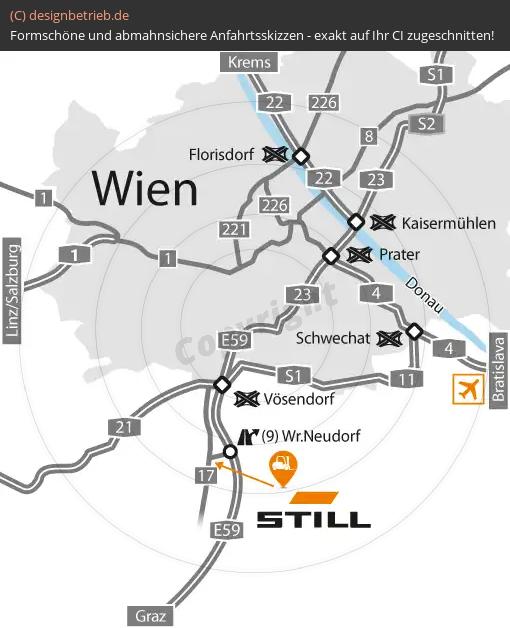 Anfahrtsskizze Wiener Neudorf Industriezentrum NÖ Süd STILL GmbH
