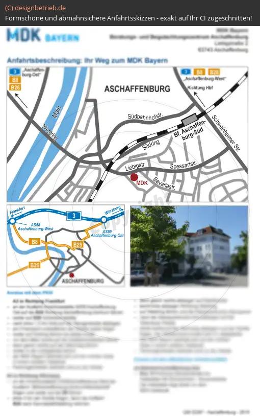 Anfahrtsskizze Aschaffenburg MDK Bayern
