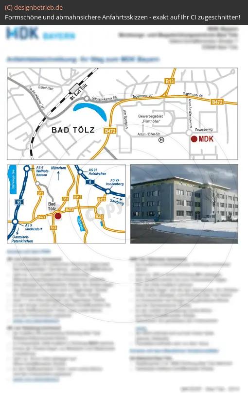 Anfahrtsskizze Bad Tölz MDK Bayern