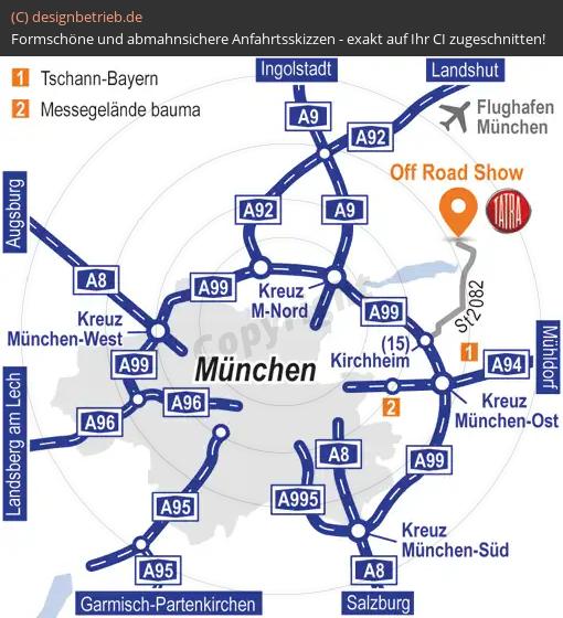 Anfahrtsskizze Poing Übersichtskarte Tschann Bayern GmbH