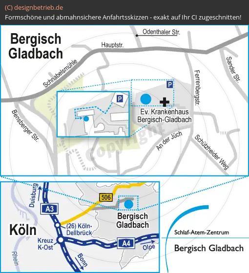 (445) Anfahrtsskizze Bergisch-Gladbach