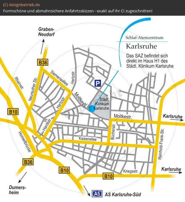 Anfahrtsskizze Karlsruhe Löwenstein Medical GmbH & Co. KG