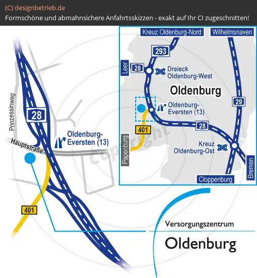 (459) Anfahrtsskizze Oldenburg