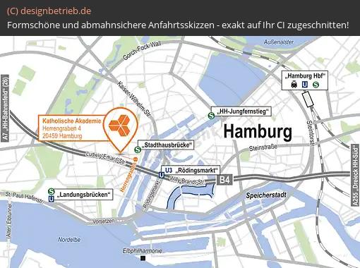 Anfahrtsskizze Hamburg Katholische Akademie Hamburg