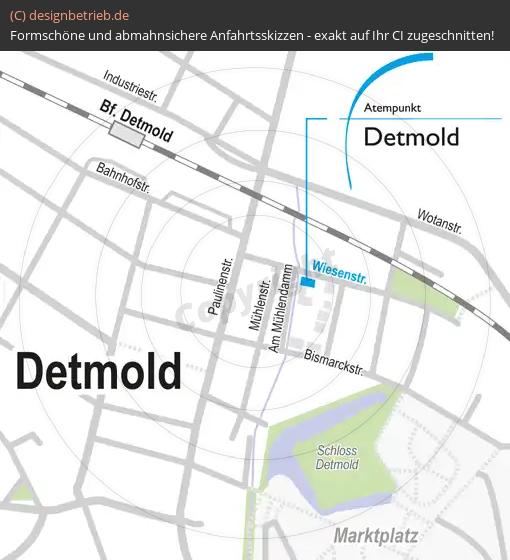 Anfahrtsskizze Detmold Atempunkt Löwenstein Medical GmbH & Co. KG