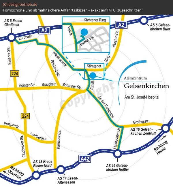 Anfahrtsskizze Gelsenkirchen Löwenstein Medical GmbH & Co. KG