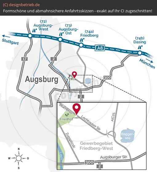 (494) Anfahrtsskizze Augsburg