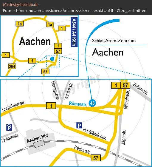 Anfahrtsskizze Aachen Schlaf-Atem-Zentrum Löwenstein Medical GmbH & Co. KG