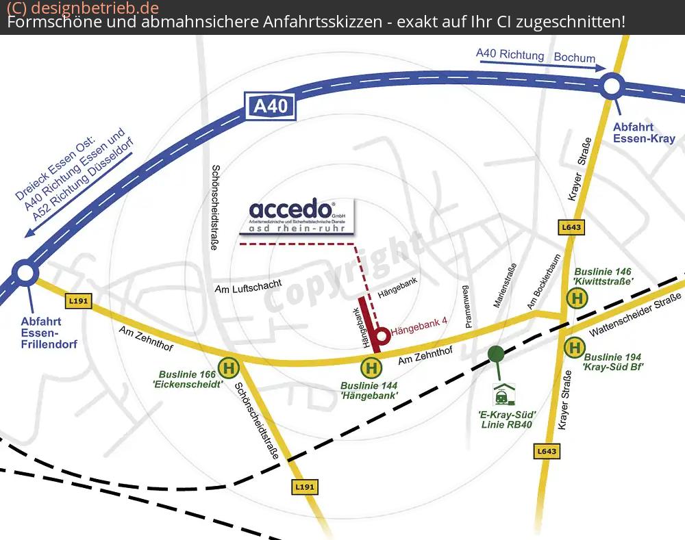 Anfahrtsskizze Essen (accedo GmbH)