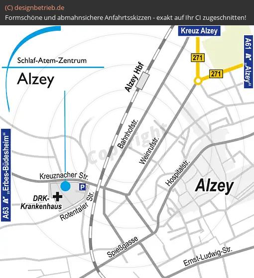 Anfahrtsskizze Alzey (Kreuznacher Straße) Schlaf-Atem-Zentrum Löwenstein Medical GmbH & Co. KG