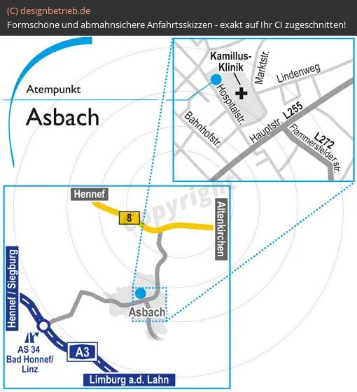 Anfahrtsskizze Asbach (Hospitalstraße) Atempunkt Löwenstein Medical GmbH & Co. KG