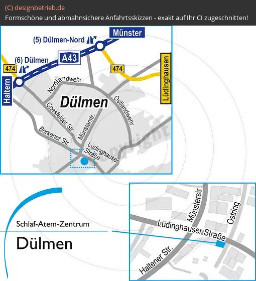 (516) Anfahrtsskizze Dülmen Lüdinghauser Straße