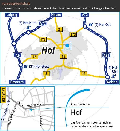 Anfahrtsskizze Hof Atemzentrum | Löwenstein Medical GmbH & Co. KG