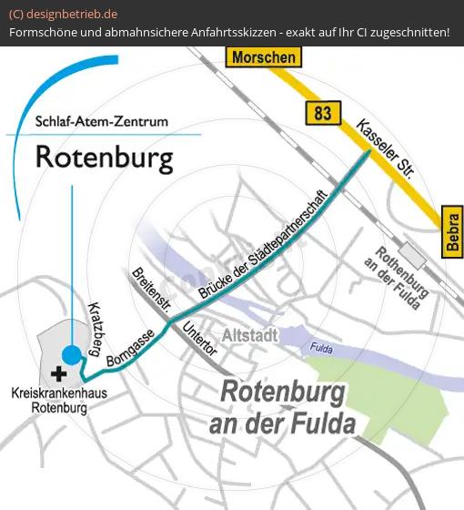 (551) Anfahrtsskizze Rotenburg / Fulda