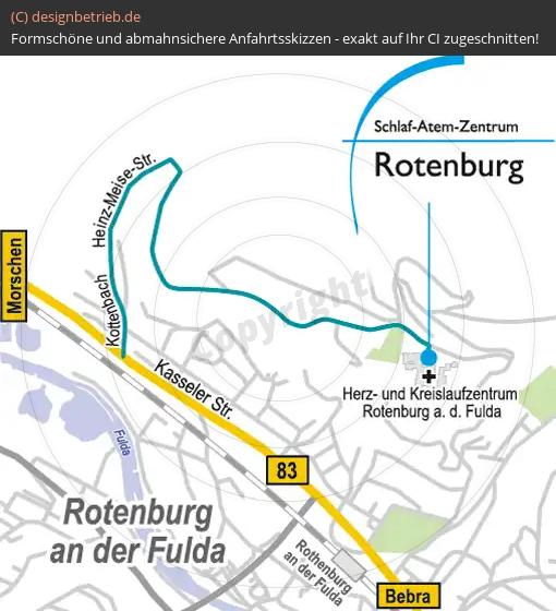 (552) Anfahrtsskizze Rotenburg / Fulda