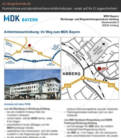 Anfahrtsskizze Amberg MDK Bayern