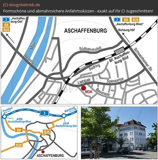 (564) Anfahrtsskizze Aschaffenburg