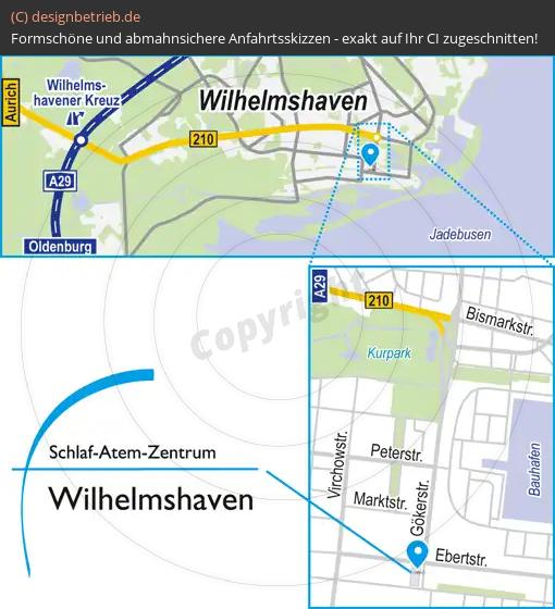 Anfahrtsskizze Wilhelmshaven Schlaf-Atem-Zentrum | Löwenstein Medical GmbH & Co. KG