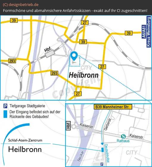 Anfahrtsskizze Heilbronn Schlaf-Atem-Zentrum | Löwenstein Medical GmbH & Co. KG