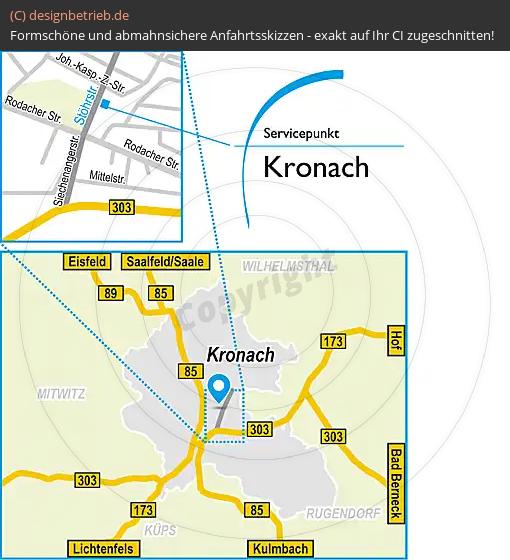 Anfahrtsskizze Kronach Servicepunkt | Löwenstein Medical GmbH & Co. KG