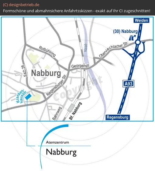 (592) Anfahrtsskizze Nabburg