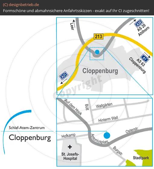 (628) Anfahrtsskizze Cloppenburg