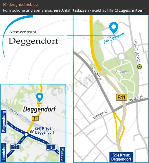 Anfahrtsskizze Deggendorf Atem-Zentrum | Löwenstein Medical GmbH & Co. KG