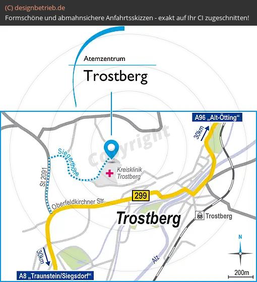 Anfahrtsskizze Trostberg Atem-Zentrum | Löwenstein Medical GmbH & Co. KG