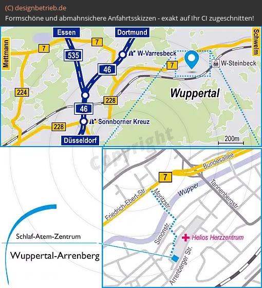 (641) Anfahrtsskizze Wuppertal Varresbeck