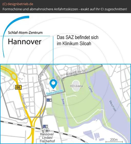 Anfahrtsskizze Hannover Schlaf-Atem-Zentrum | Löwenstein Medical GmbH & Co. KG