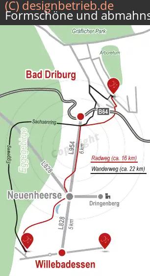 Anfahrtsskizze Willebadessen Wohlfühlhotel im Schlosspark