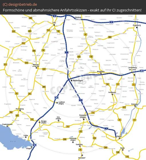 Anfahrtsskizze Allgäu VR Memmingen