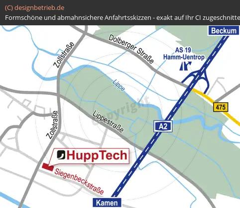 Anfahrtsskizze Hamm Hupptech