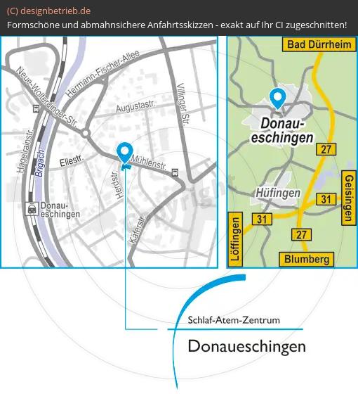 Anfahrtsskizze Donaueschingen Schlaf-Atem-Zentrum | Löwenstein Medical GmbH & Co. KG