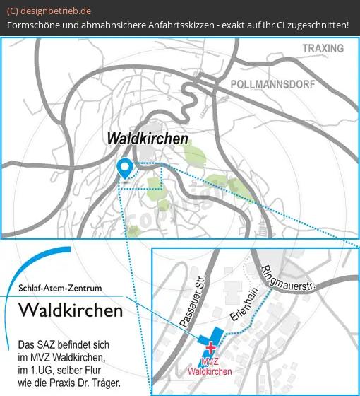 Anfahrtsskizze Waldkirchen Erlenhain Schlaf-Atem-Zentrum | Löwenstein Medical GmbH & Co. KG