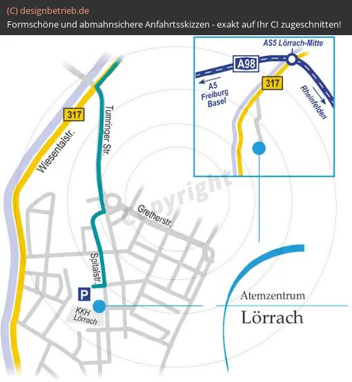 Anfahrtsskizze Lörach Löwenstein Medical GmbH & Co. KG