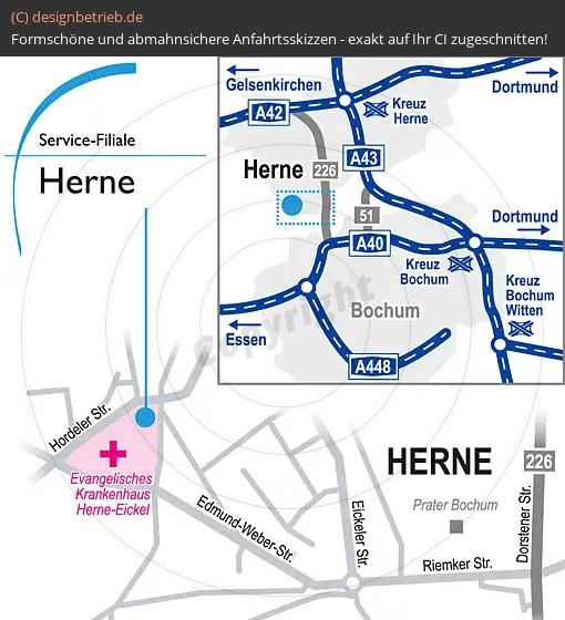 Anfahrtsskizze Herne Schlaf-Atem-Zentrum | Löwenstein Medical GmbH & Co. KG