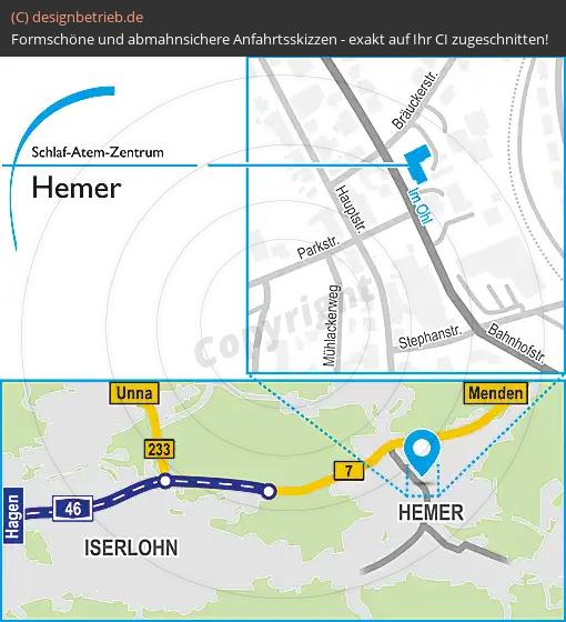 Anfahrtsskizze Hemer Im Ohl Schlaf-Atem-Zentrum | Löwenstein Medical GmbH & Co. KG