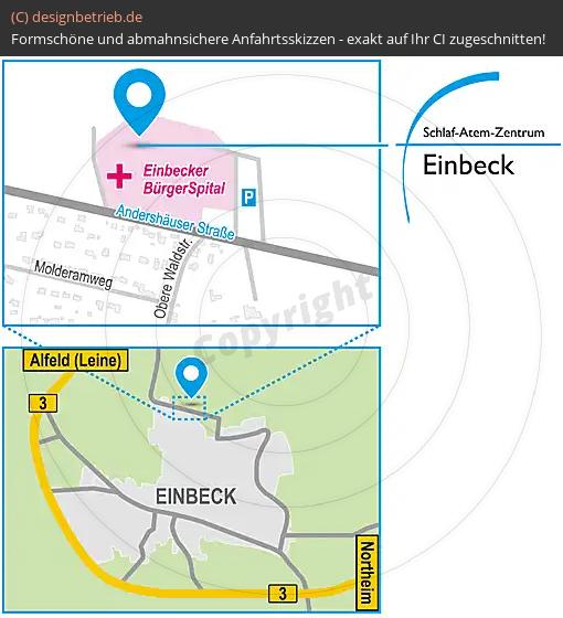 Anfahrtsskizze Einbeck Andershäuser Straße Schlaf-Atem-Zentrum | Löwenstein Medical GmbH & Co. KG