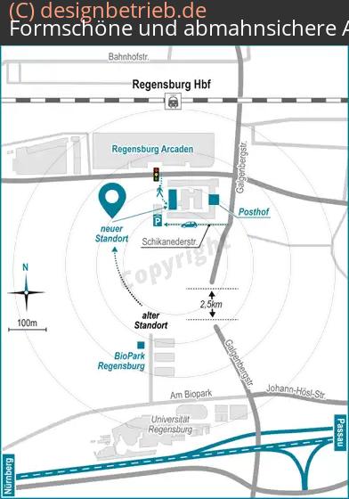 Anfahrtsskizze Regensburg Gt Gewerbe-Treuhand Regensburg GmbH
